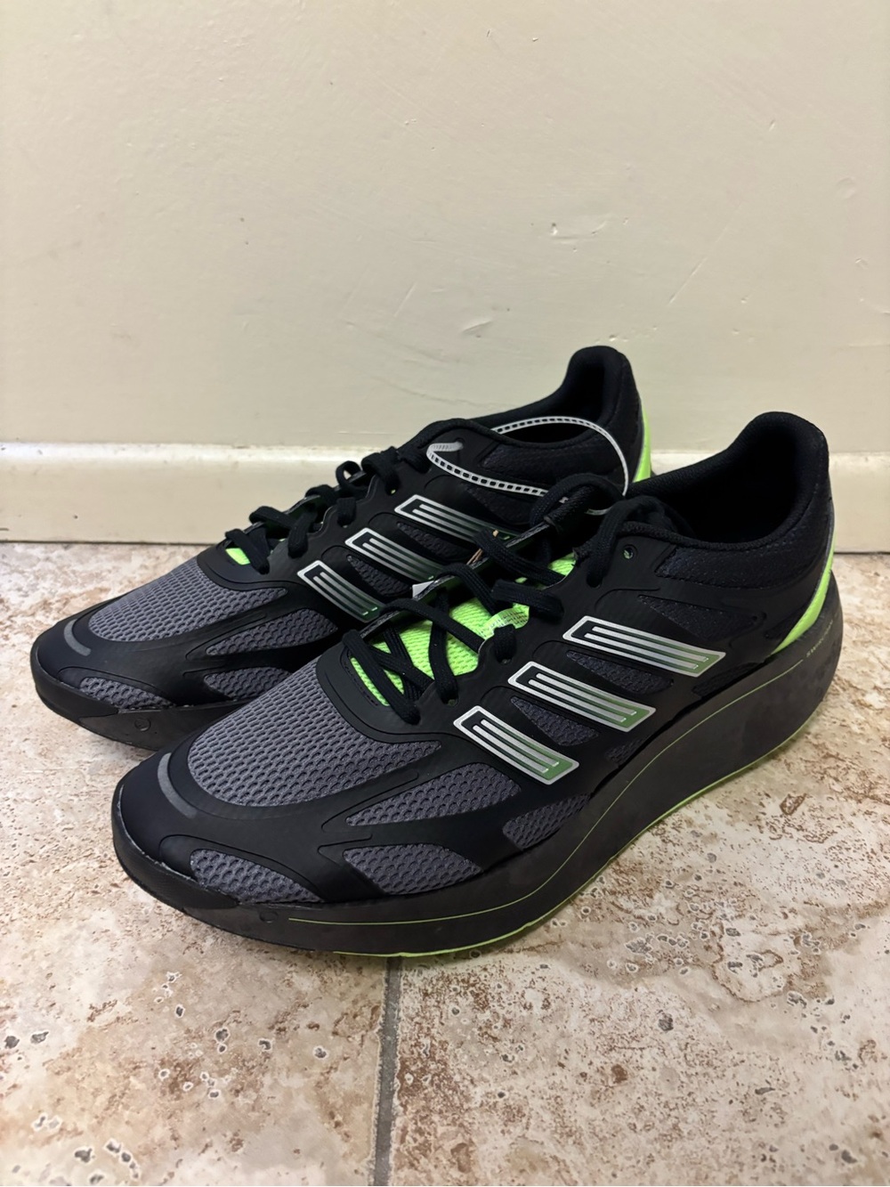 Size 13 adidas Adizero Aruku - Core Black / Grey Four / Signal Green- JQ8207